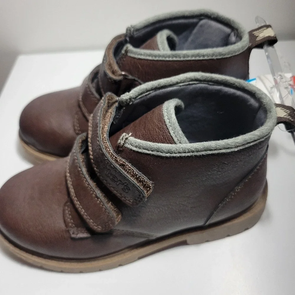 Carter's Toddler Boots Brown Leather Workwear Minimalist Size 1 Little‎ Boy